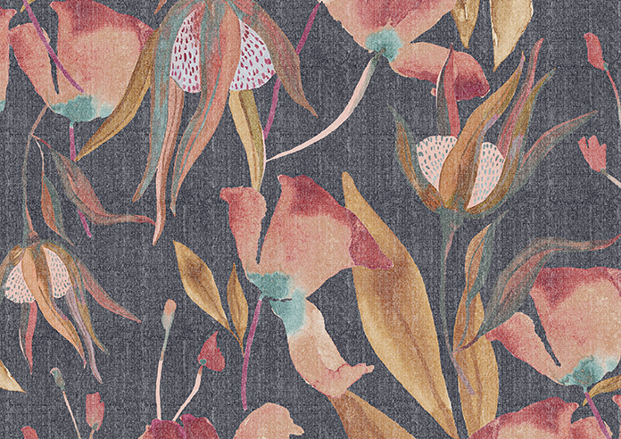 Belle Fuchsia, Indigo - Made to Measure Curtains - Image 9
